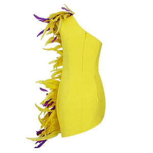 Sepha Feather Mini Dress - Abundance Boutique