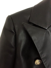 Load image into Gallery viewer, DOUBLE-BREASTED LEATHER BLAZER - Abundance Boutique
