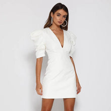 Charger l&#39;image dans la galerie, White Half Sleeve Dress - Abundance Boutique
