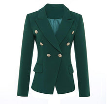 Charger l&#39;image dans la galerie, PENELOPE DOUBLE-BREASTED BLAZER IN GREEN - Abundance Boutique
