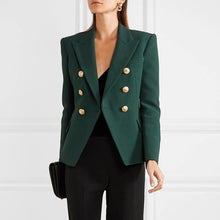 Load image into Gallery viewer, PENELOPE DOUBLE-BREASTED BLAZER IN GREEN - Abundance Boutique
