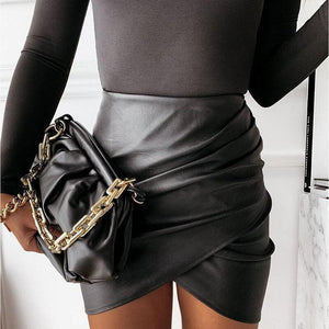 Angelita Faux Leather Skirt - Abundance Boutique