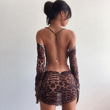 Load image into Gallery viewer, Leopard Print Backless Dress - Abundance Boutique
