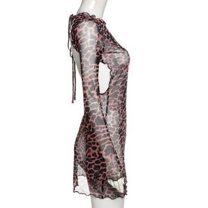 Leopard Print Backless Dress - Abundance Boutique