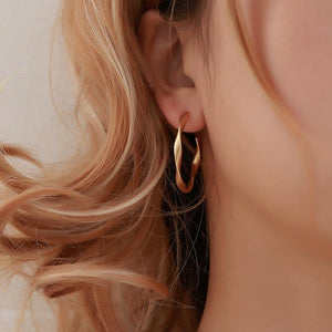 Geometric Twisted Earrings - Abundance Boutique