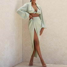 Load image into Gallery viewer, Eveline Satin Two Piece Set - Abundance Boutique
