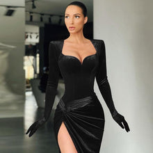 Load image into Gallery viewer, Kara Velvet Maxi Dress - Abundance Boutique
