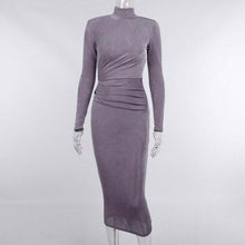 Cargar imagen en el visor de la galería, Savana Padded Shoulder Midi Dress - Abundance Boutique
