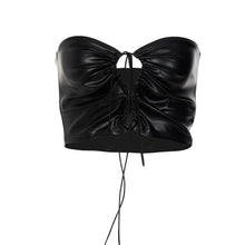 Cargar imagen en el visor de la galería, Sulie Faux Leather Crop Top - Abundance Boutique
