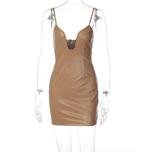 Jamey Faux Leather Dress - Abundance Boutique