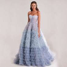 Load image into Gallery viewer, Strapless Frill-Layered Fluffy Dress - Abundance Boutique
