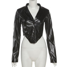 Cargar imagen en el visor de la galería, Priscilla PU Leather Crop Jacket - Abundance Boutique
