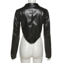 Cargar imagen en el visor de la galería, Priscilla PU Leather Crop Jacket - Abundance Boutique
